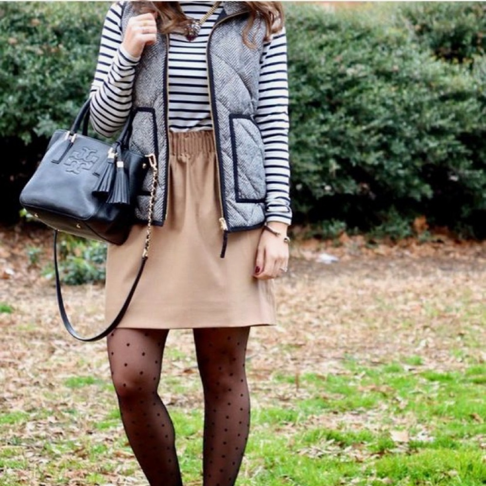 J Crew Wool Blend Paper Bag Sidewalk Mini Skirt